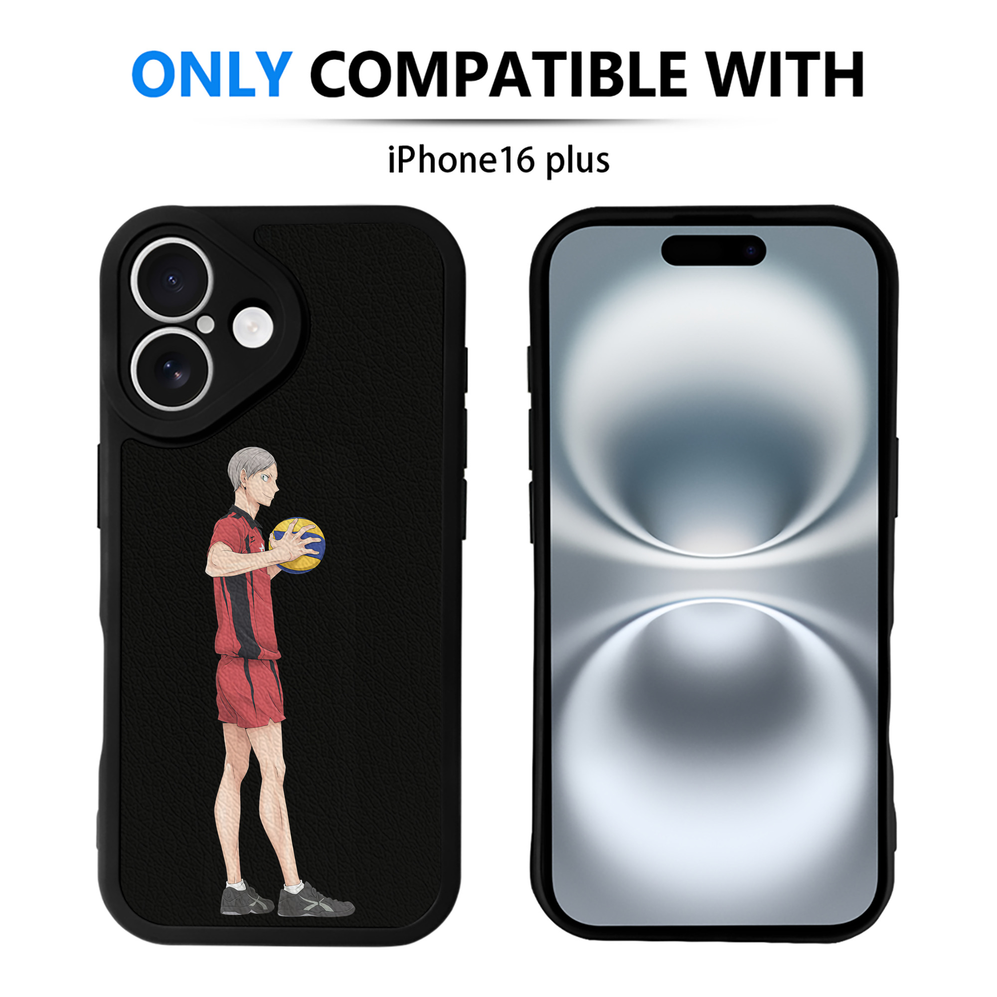 （画像用） ハイキュー!! Haikyu!! 【iPhone 16シリーズ対応】シリコンスマホケース（レザー調） 材質：シリコン
